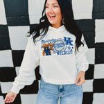Kentucky Layered Patch Cropped Hoodie - White - Lace and Grace Boutique