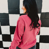 Ohio State Puff Dyed Sweatshirt - Washed Scarlett