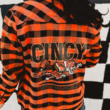 Cincy Rule The Jungle Flannel - Black/Orange