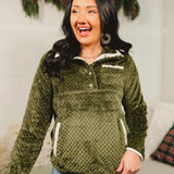 Simply Southern Soft Button Up Pullover - Olive