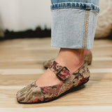 The Soho Buckle Ballet Flat - Mauve Tapestry