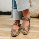 The Soho Buckle Ballet Flat - Mauve Tapestry