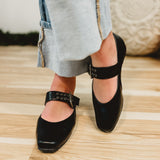 The Soho Buckle Ballet Flat - Black