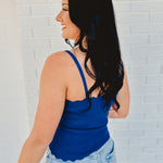 Scalloped Cami Top - Royal Blue - Lace and Grace Boutique