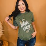 Thanks & Giving Graphic Tee - Olive - Lace and Grace Boutique