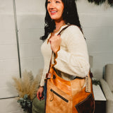 BedStu Argus Shoulder Bag - Cafe Latte Rustic
