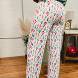 Vintage Ornaments Pajama Pant - White Multi