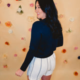 Lightweight V-Neck Sweater - Navy