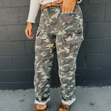 Tracey Straight Leg Cargo Jeans - Camo
