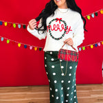 Merry Wreath Knit Sweater - White - Lace and Grace Boutique