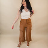 Ready When You Are Cargo Pants - Deep Camel - Lace and Grace Boutique