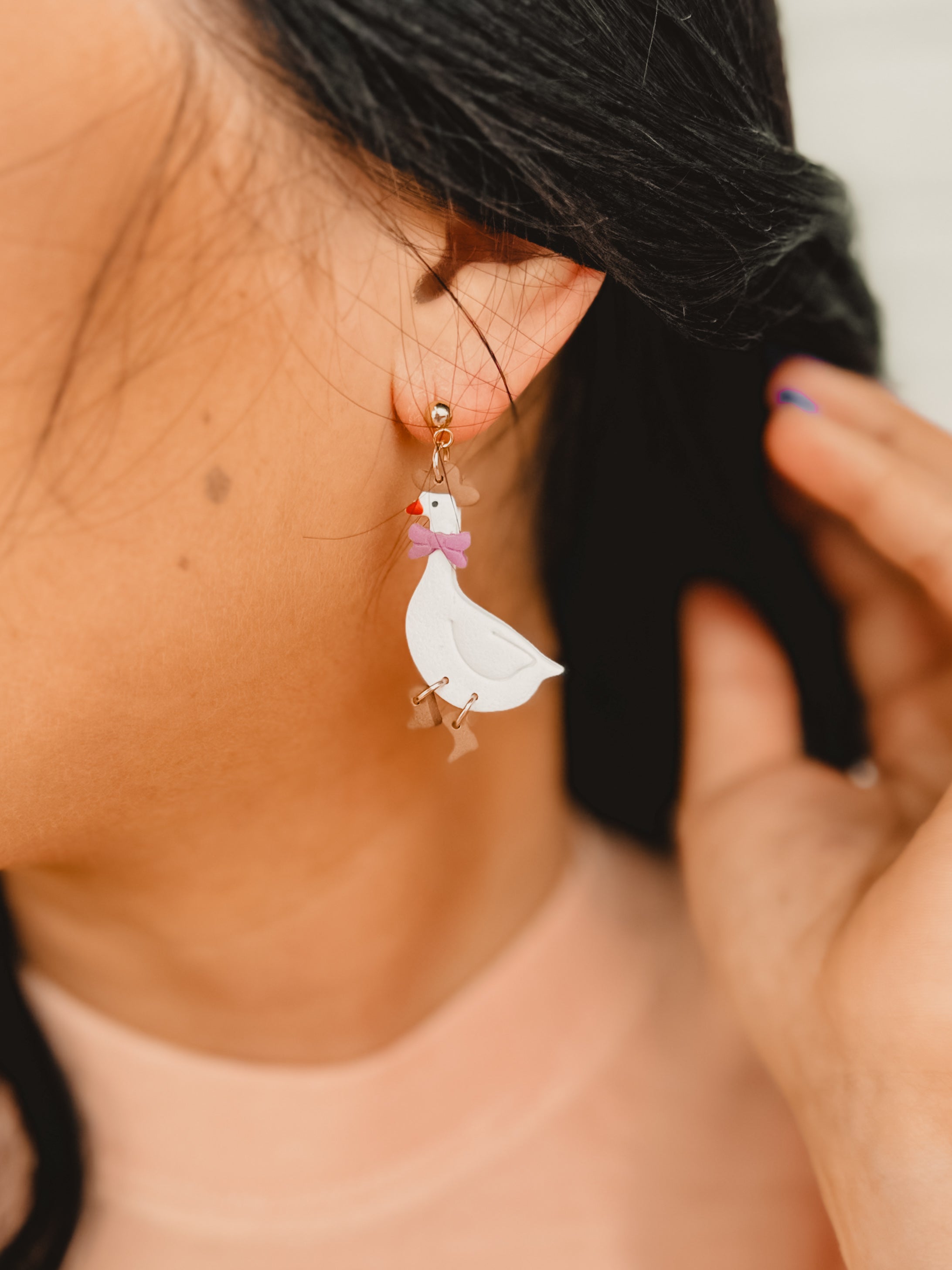 Cowboy Goose Earrings - Lace and Grace Boutique