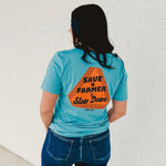 Save A Farmer Tee - Blue - Lace and Grace Boutique