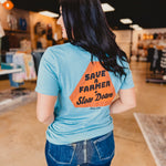 Save A Farmer Tee - Blue - Lace and Grace Boutique