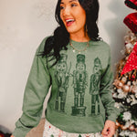 Monochrome Nutcracker Sweatshirt - Forest - Lace and Grace Boutique
