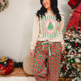 Merry Christmas Mineral Washed Sweatshirt - Oatmeal