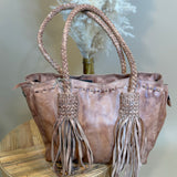 Never Mind Western Leather Bag w/ Fringe