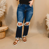 Kolbi High Rise Straight Crop Jeans by Risen