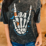 Skeleton Hand Halloween Tee - Mineral Black