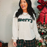 Merry Gingham Top & Short Set - H. Grey/Green - Lace and Grace Boutique