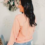 Christmas Nutcracker Long Sleeve Graphic Tee - Pale Pink - Lace and Grace Boutique