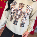 Nutcracker Trio Graphic Crewneck Sweatshirt - Beige - Lace and Grace Boutique