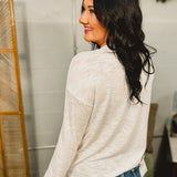 Long Sleeve Basic Pocket Tee - Ivory
