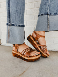 Bedstu Necessary Flatform Sandal - Tan Rustic Nectar Lux - Lace and Grace Boutique