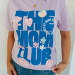 The Mom Club Sticker Patch Graphic Tee - Lavender - Lace and Grace Boutique