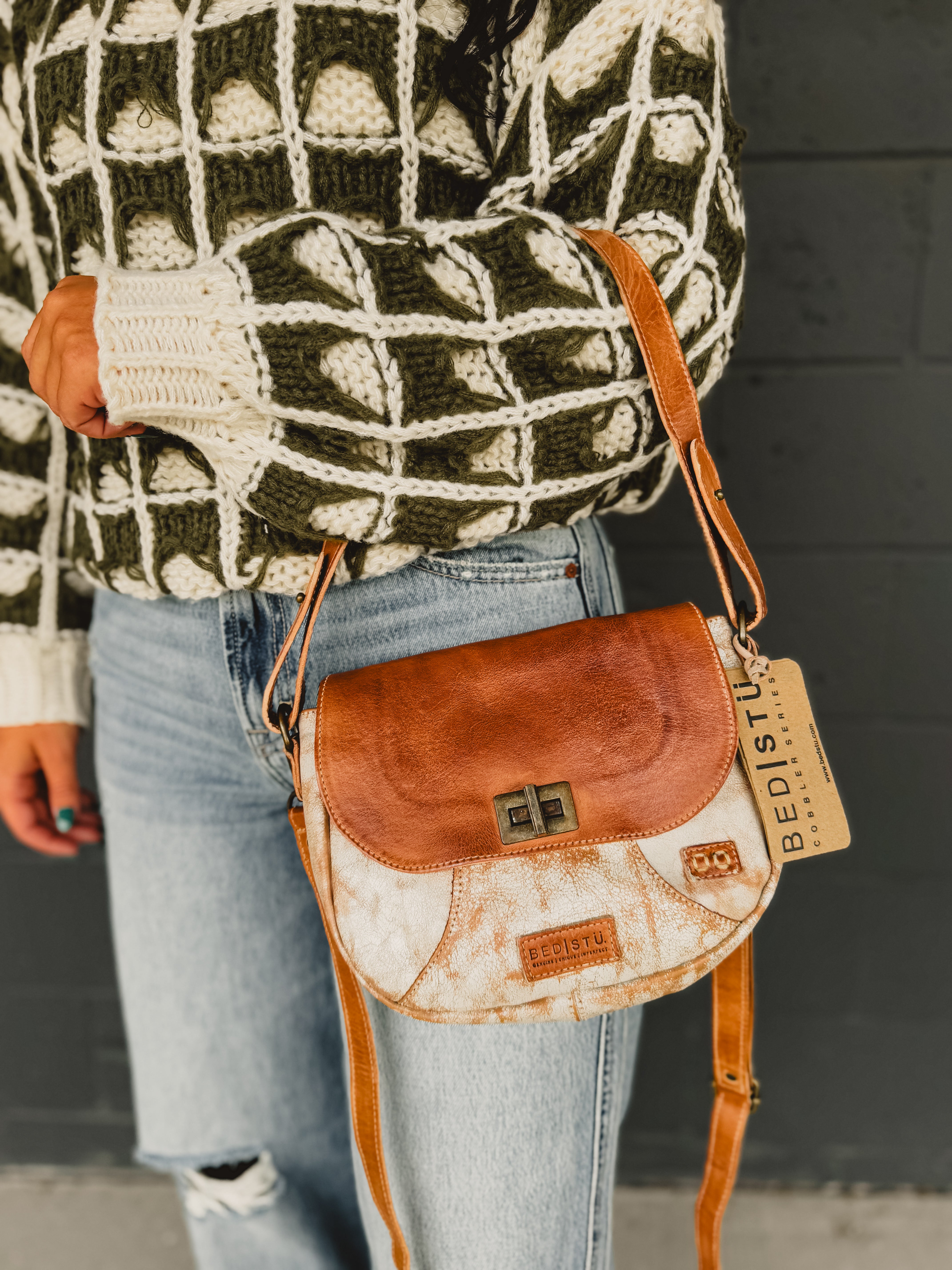Bedstu Elect Crossbody Bag - Nectar Lux Tan Rustic - Lace and Grace Boutique