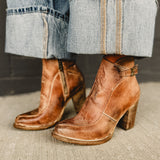 BedStu Isla Heeled Bootie - Tan Rustic