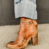 BedStu Isla Heeled Bootie - Tan Rustic