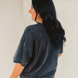 Ohio State Southern Split Oversized Band Tee - Black - Lace and Grace Boutique