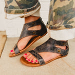Bedstu Soto Cutout Sandal - Black Lux - Lace and Grace Boutique