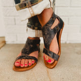Bedstu Soto Cutout Sandal - Black Lux - Lace and Grace Boutique