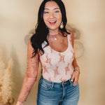 All Dressed Up Sheer Lace Top - Mauve - Lace and Grace Boutique