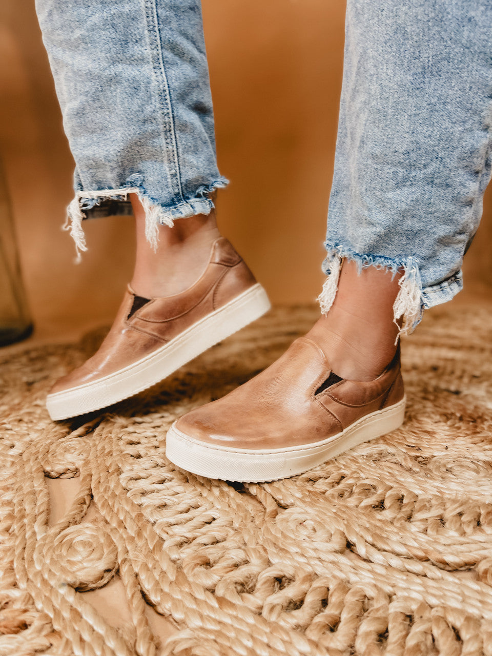 Bedstu Hermione Slip On Sneaker - Tan Rustic Mason BFS - Lace and Grace Boutique