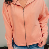 Scuba Zip-Up Jacket - Tan Rose