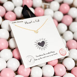Dainty Chain Link Rhinestone Heart Necklace