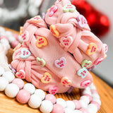 Valentines Knotted Headband - Pink