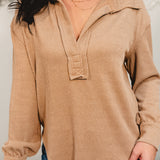 Simply Southern Ribbed Long Sleeve Top - Umber