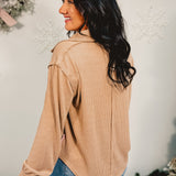 Simply Southern Ribbed Long Sleeve Top - Umber