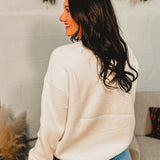 Fa La La La Christmas Knit Sweater - White