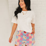 Striped & Checker Boxer Shorts - Multi - Lace and Grace Boutique