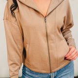 Scuba Zip-Up Jacket - Cocoa