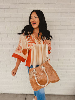 Bedstu Bruna Crossbody Bag - Tan Rustic Nectar Lux - Lace and Grace Boutique