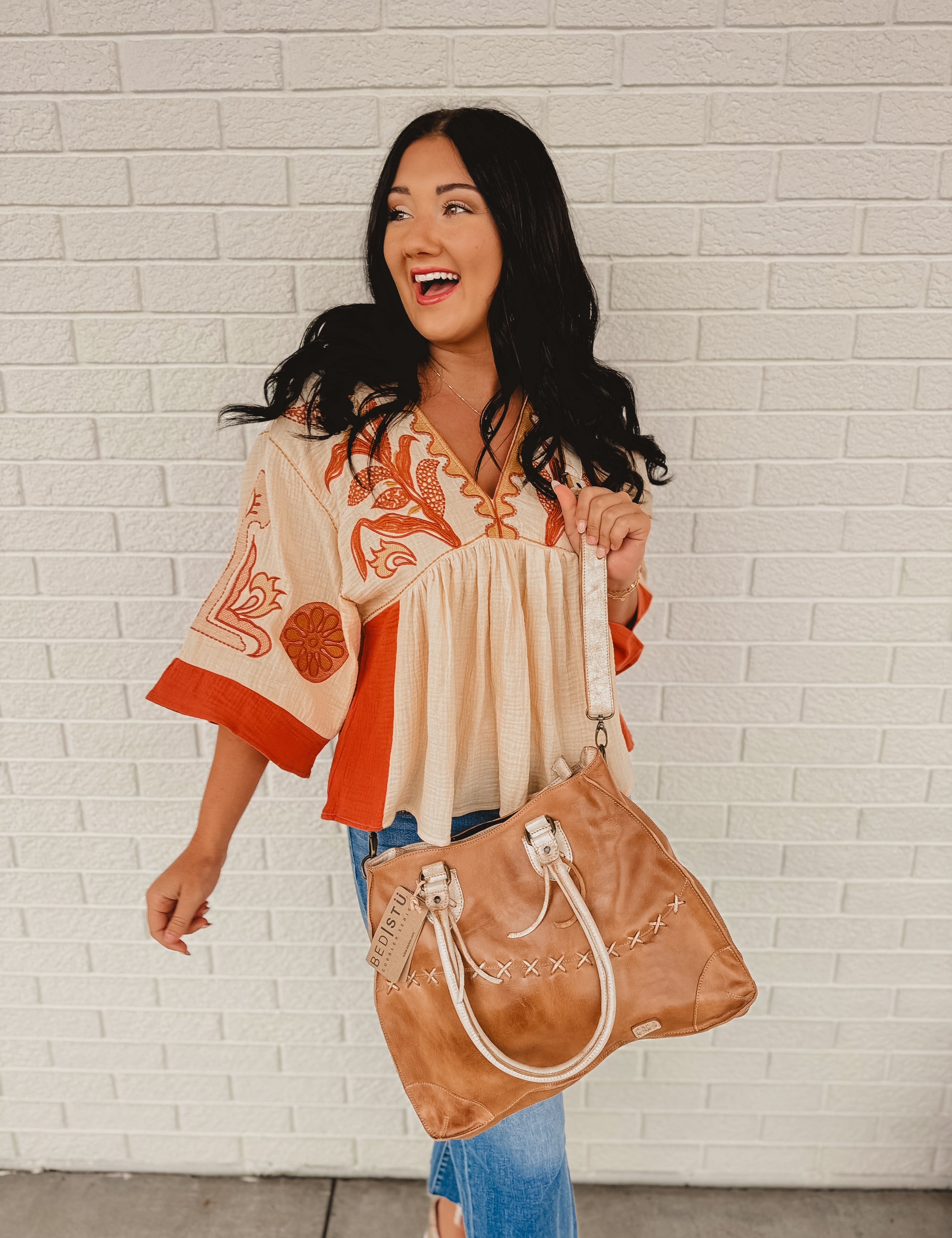 Bedstu Bruna Crossbody Bag - Tan Rustic Nectar Lux - Lace and Grace Boutique