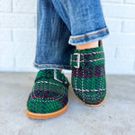 Josephine Plaid Studded Clog - Green - Lace and Grace Boutique