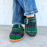 Josephine Plaid Studded Clog - Green - Lace and Grace Boutique