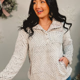 Simply Southern Soft Button Up Pullover - Grey
